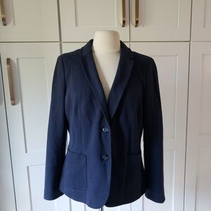 Talbots Blazer Womens 12 Petite Dark Blue Tailored Jacket